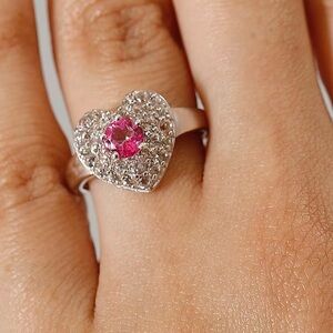 🩷Pink Mystic Topaz Heart Ring🩷